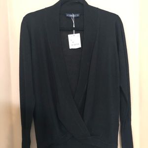 price drop! Black long sleeve draped sweater